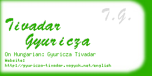 tivadar gyuricza business card